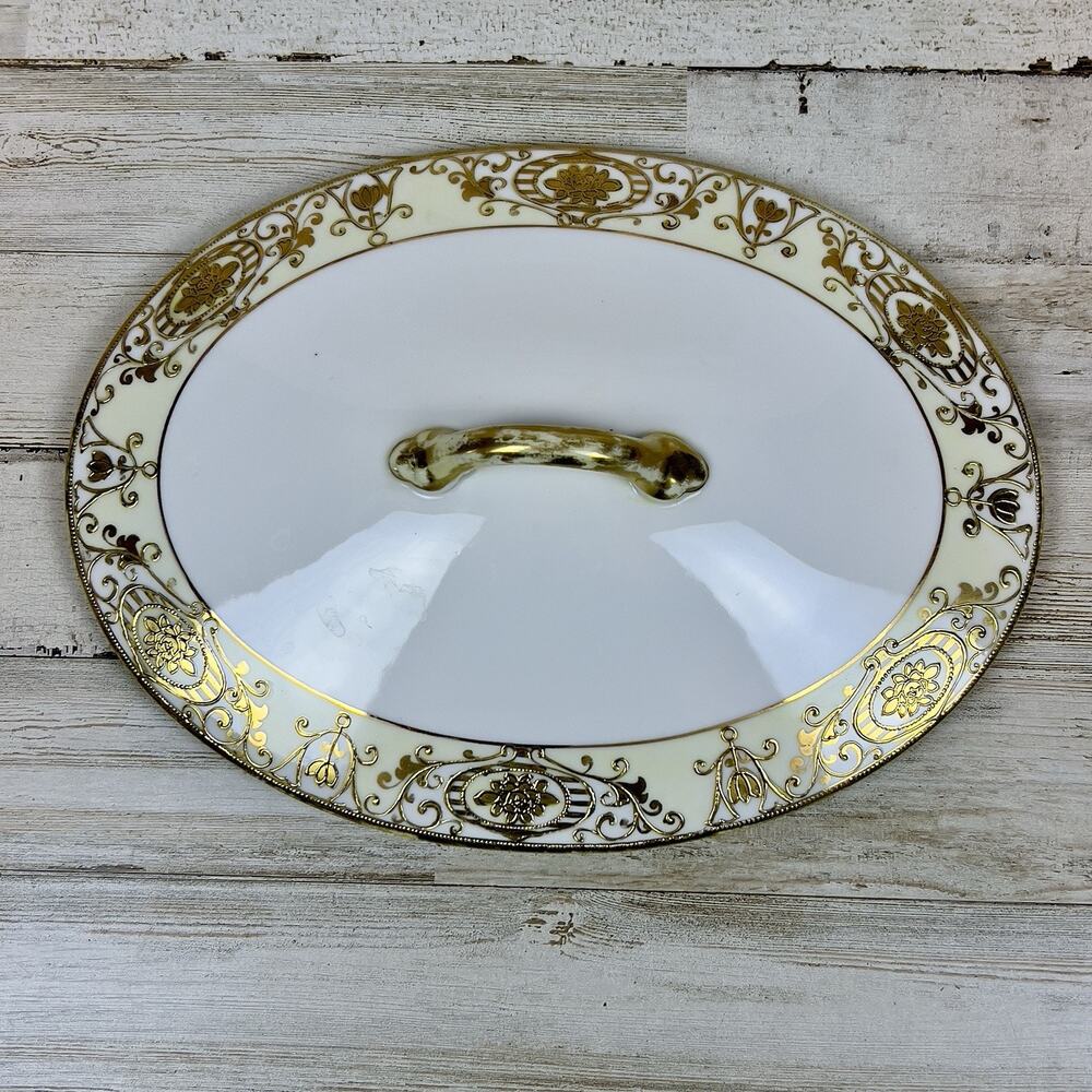 Noritake Nippon 16034 Christmas Ball Vegetable Bowl Replacement Lid
